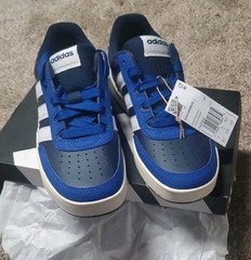 adidas Breakbase J Blue/White Sneaker Unisex Kids US 4.5 UK 4 EU 36 2/3