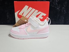 Nike Court Borough Low Recraft PS DV5457-10 Kids Size 10.5C White & Pink Foam