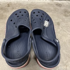 Crocs Classic Kids Clogs Sz J 3, Blue Rubber Ankle Strap Slip-On