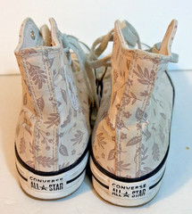 Converse Chuck Taylor All Star High Top Kids Teens Sz 5 Pink Leaf Print Sneakers