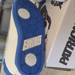 Ewing Athletics 33 Orion Strap White Royal Orange High Top Kids Sneaker 1
