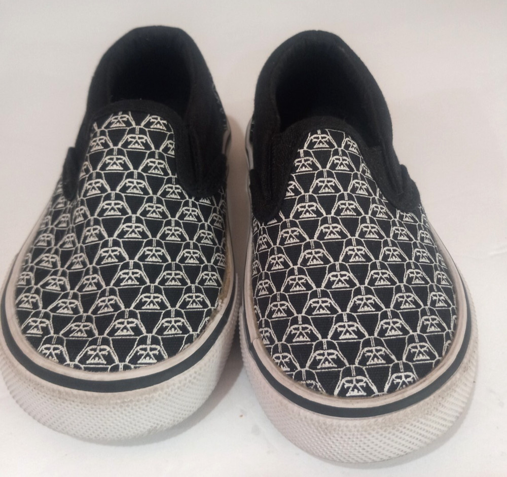 Star Wars Darth Vader Kids Toddler Slip On Canvas Shoes Size 6