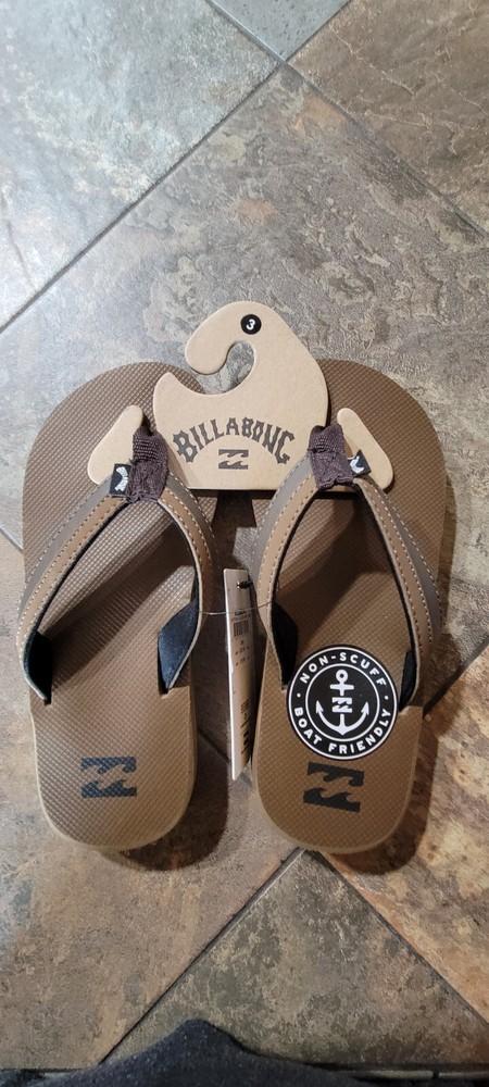 Billabong Boy’s All Day Impact Sandal – Camel – New Youth Size 3 and Size 4