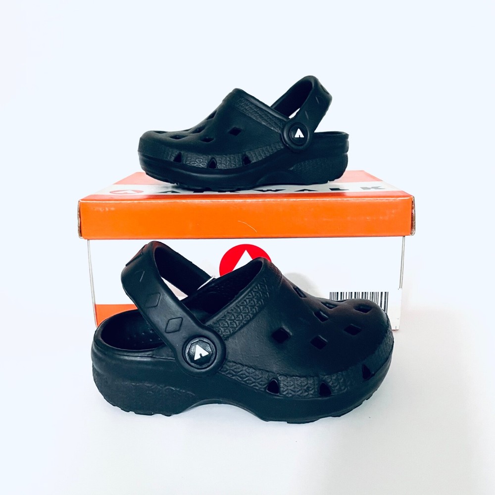 AirWalk Compel 2 Pepper Black Tie Dye Clogs Mules Shoes Kids 6.5