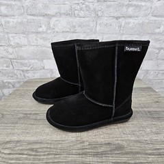 Bearpaw Winter Boots Youth Size 2 Black Emma Suede Wool Blend