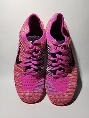 Nike Free RN Flyknit Shoes Youth 5Y Pink Running Athletic Sneakers 834363-601
