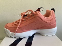 Fila Disruptor II Premium Athletic Sneakers, Size 7 Kids Youth – Pink 👟