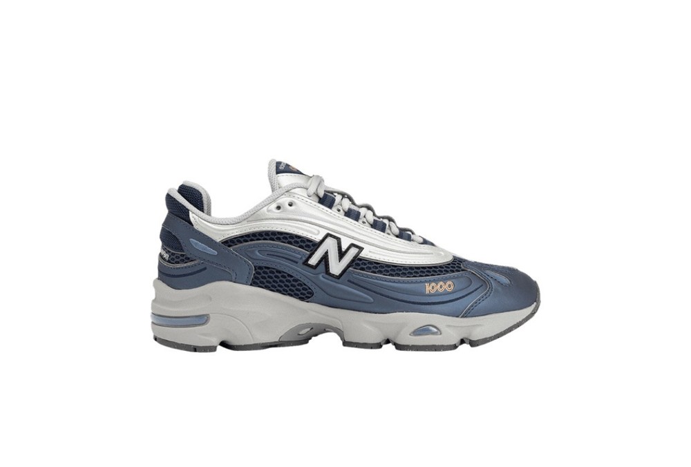 New Balance 1000 Blue Grey Indigo Light Silver Metallic (GS) GC1000PK Youth 5.5