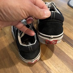 Vans Black and White Floral Embroidered Sneakers Size 4.5 Super Cute