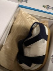 NATIVE UNISEX CHARLEY REGETTA BLUE/WHITE/BROWN SANDALS SIZE C6