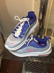 Nike Air Max Axis Kids Sneakers Blue Gray Pink White Athletic Low Top