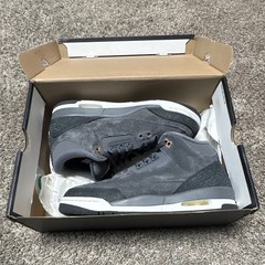 Jordan Air Jordan 3 Retro 441140-035 Gray Black Suede High Top Athletic Shoes 9Y