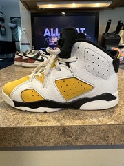 JORDAN 6 RETRO (PS) Kids White And Yellow OCNIRE BLACK GLANC/NOIRUAUNE OGILE