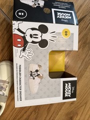 ALDI 2025 Disney Mickey Mouse Character White w/Silver Sneakers Toddler Size 10