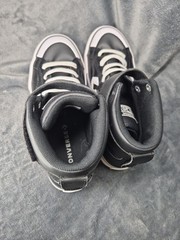 Converse All Star PRO BLAZE STRAP LEATHER Black & White Pre-Owned Size 3