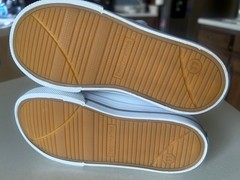 Footmate Reese White Leather Size 11 Childs Hook and Loop closure sneaker New