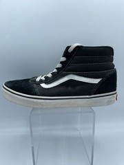 Vans Classic Suede Canvas High Top Black White Shoes Youth Size 7