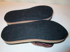 NOS Vintage 80s RAINBOW Flip Flops Two Color Yellow Blush Child Sandals 1 NEW
