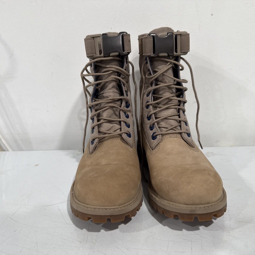 Timberland Boys Premium 6 inch Gaiter Boots, size 5 in beige/wheat 03885-NH