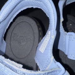 Dr. Martens KLAIRE Y Light Blue Synthetic Hook & Loop Strappy Sandals 5 Casual
