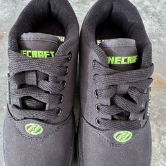 Heelys Pro 20 Minecraft Black Skate Shoes With Wheels Size Youth 1 Worn Once