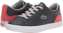 Lacoste Unisex-Child Infant’s Lerond Sneaker (Retired), Navy Blue/Yellow, 8.5 US