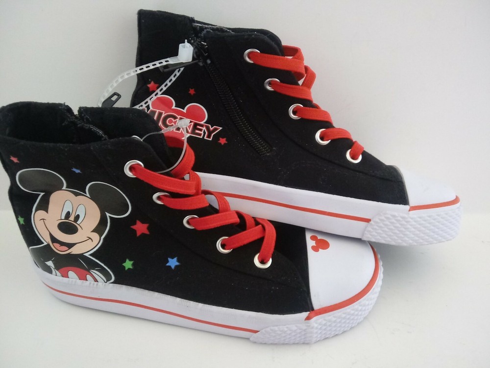 NEW Kids, Childs Size 11 1/2 Mickey Mouse Shoes with Side Zipper 177850