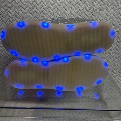 Link Kids 4 LED Light Up Silver Star Print Celestial Sneakers Novelty Kidcore