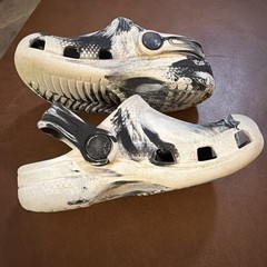 Black And White Tie Dye Crocs 8 Childs