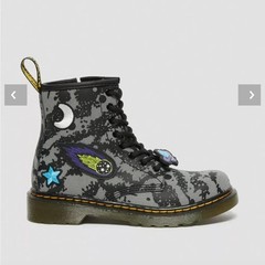 DR MARTENS JUNIOR 1460 SPACE HYDRO‎ LEATHER LACE UP BOOTS SIZE 3