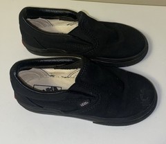 Pre-Owned Vans Black Classic Slip-On Shoes Kids Size 10.0