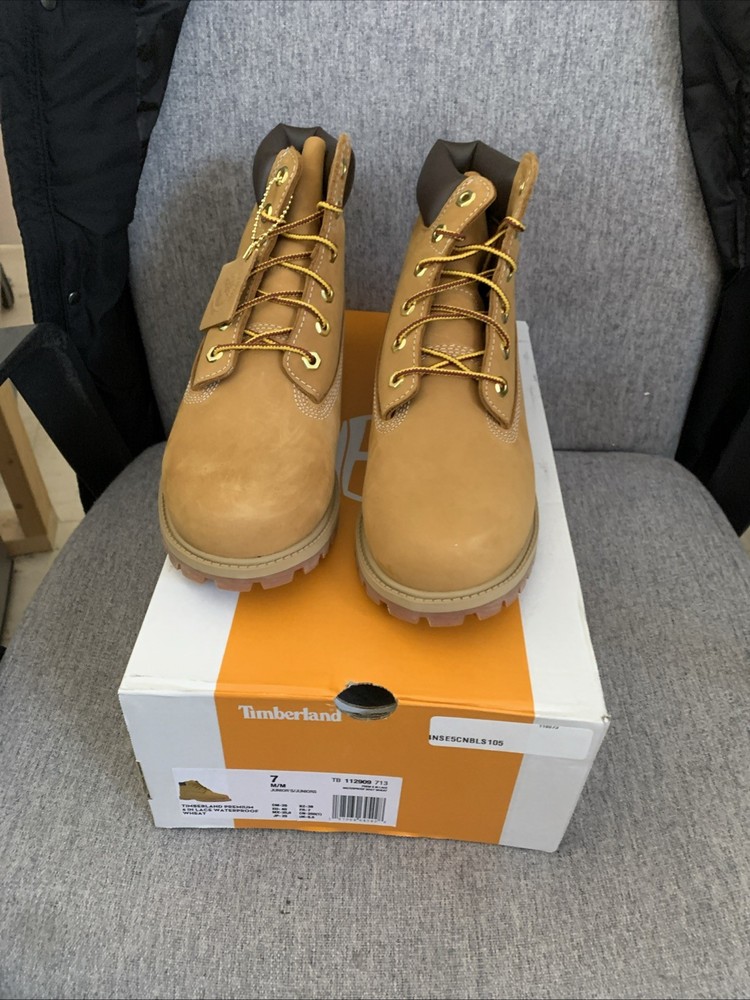 Timberland Premium Junior Wheat 6″ Classic Waterproof Boot Nubuck 12909