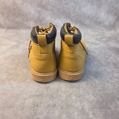 Unbranded Kids Wheat Lace Up Work Boots Size 12 Tan Brown Padded Collar