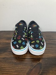 Vans Era Authentic Logo Print Multicolor Black Low Top Athletic Sneakers Youth 5
