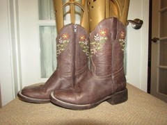 Mexico Square Toe Western Boots Side Zip Youth size US 1 Mex 21
