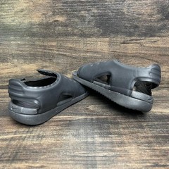 Nike Sunray Adjust 5 Blue Hook & Loop Black Sandals Child’s Sz 7C AJ9077-001