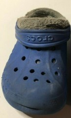 AMPUTEE Crocs Kids Blue Slip On Lined Size 10-11 Toddler Right Shoe Only