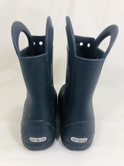 Croc’s Kids Boots Navy Blue Handle It Rain Boots Mud Slip On Size J2