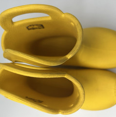 Crocs Yellow Kids Handle It Pull-On Rain Boots Childrens Kids Size 11 C11