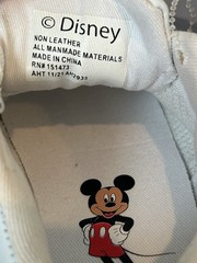 Disney Mickey Mouse Kids White Sneakers Sz 13