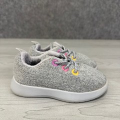 Allbirds Smallbirds Wool Runner Kids Size T7 Grey Pink Yellow Sneakers Shoes