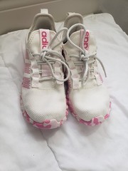 adidas Kaptir Flow K Kids Sneaker White/Pink Mesh US 4 JR0427