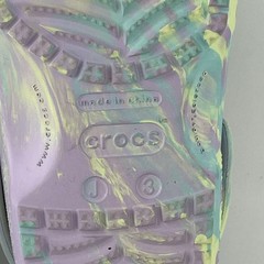 Crocs Classic Marbled Clogs Purple Mint Green Yellow Size Juniors J 3 No Defects