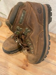 Timberland 95310 Kids Euro Hiker Ankle Brown All Leather Trail Boots Size 6M