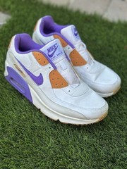 Nike Air Max 90 LTR GS White Action Grape DV3607-103 Youth 7Y EUR 40