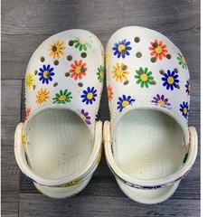 Crocs Toddler C5 Classic Clog White Multi Color Daisy Floral Print 207345