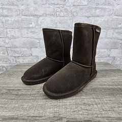 Bearpaw Winter Boots Youth Size 2 Chocolate Emma Suede Wool Blend