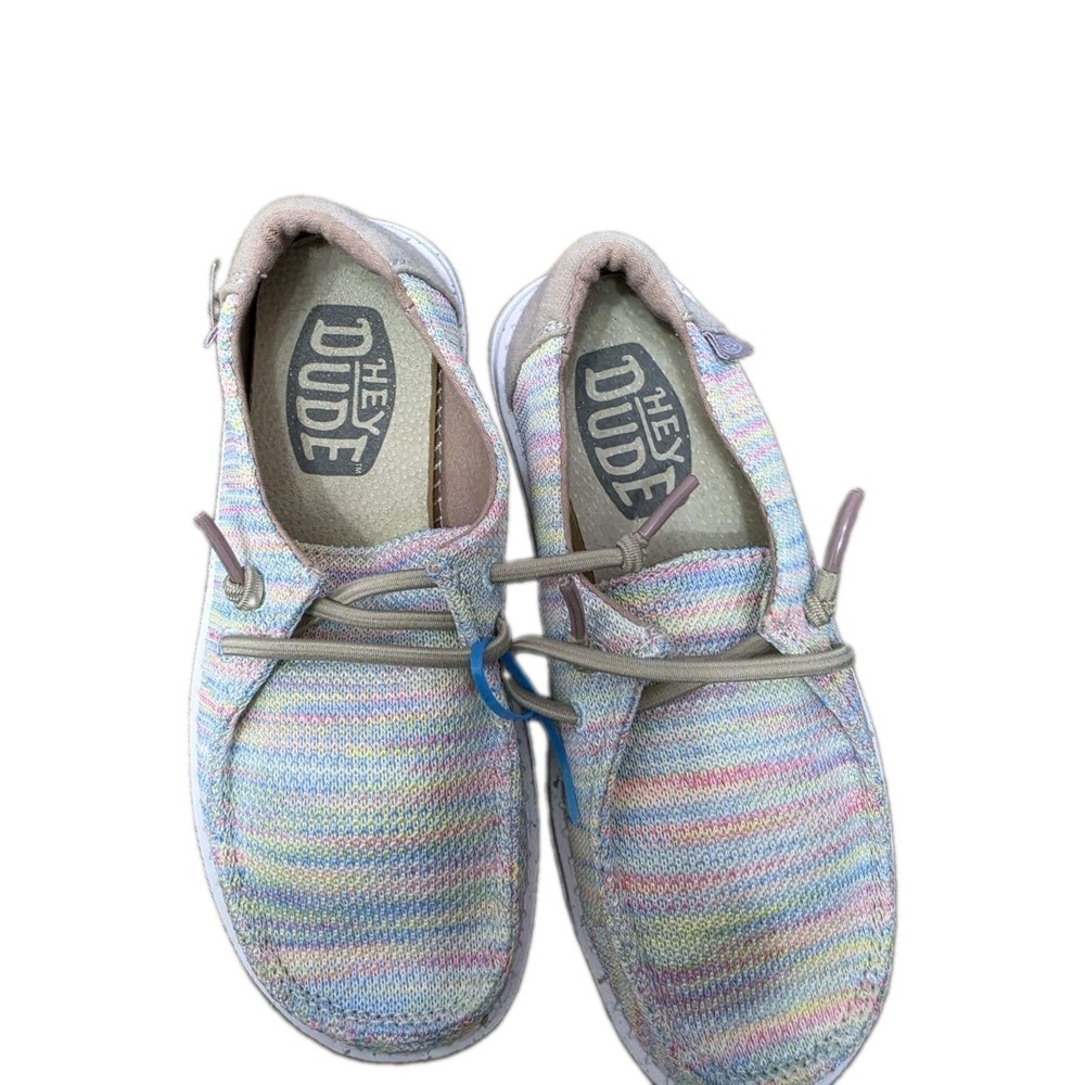 Hey Dude Wendy Youth Stretch Aurora W Multicolor Slip-On Shoes Kids US 12