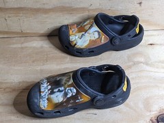 Crocs Star Wars Force Awakens Clogs Boys Kids Size 10/11 Black Rey Finn BB-8