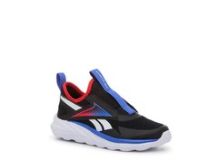Reebok Lite Spinner Slip-On Low Top Sneakers Black Red Blue Boy’s Size 13K